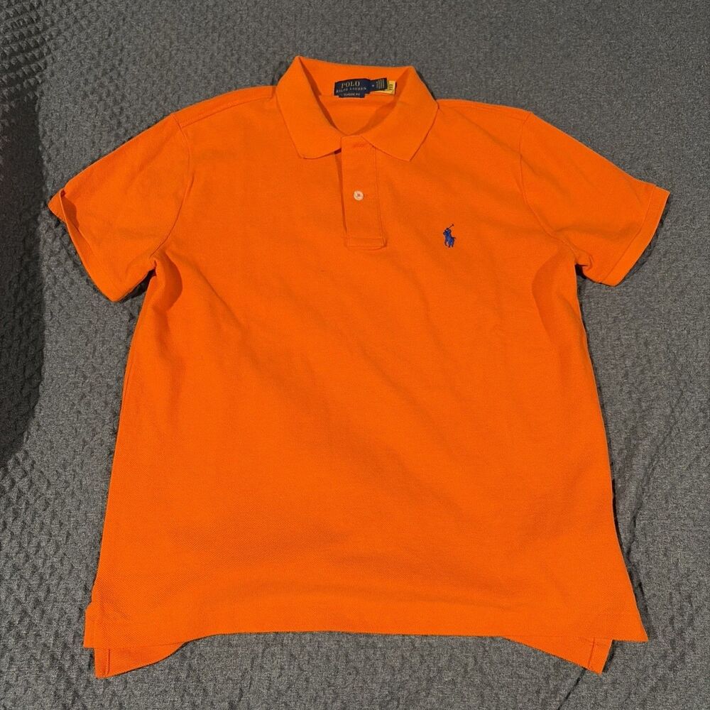 POLO RALPH LAUREN Men's' Orange 100% Cotton Polo Preppy Designer Size M